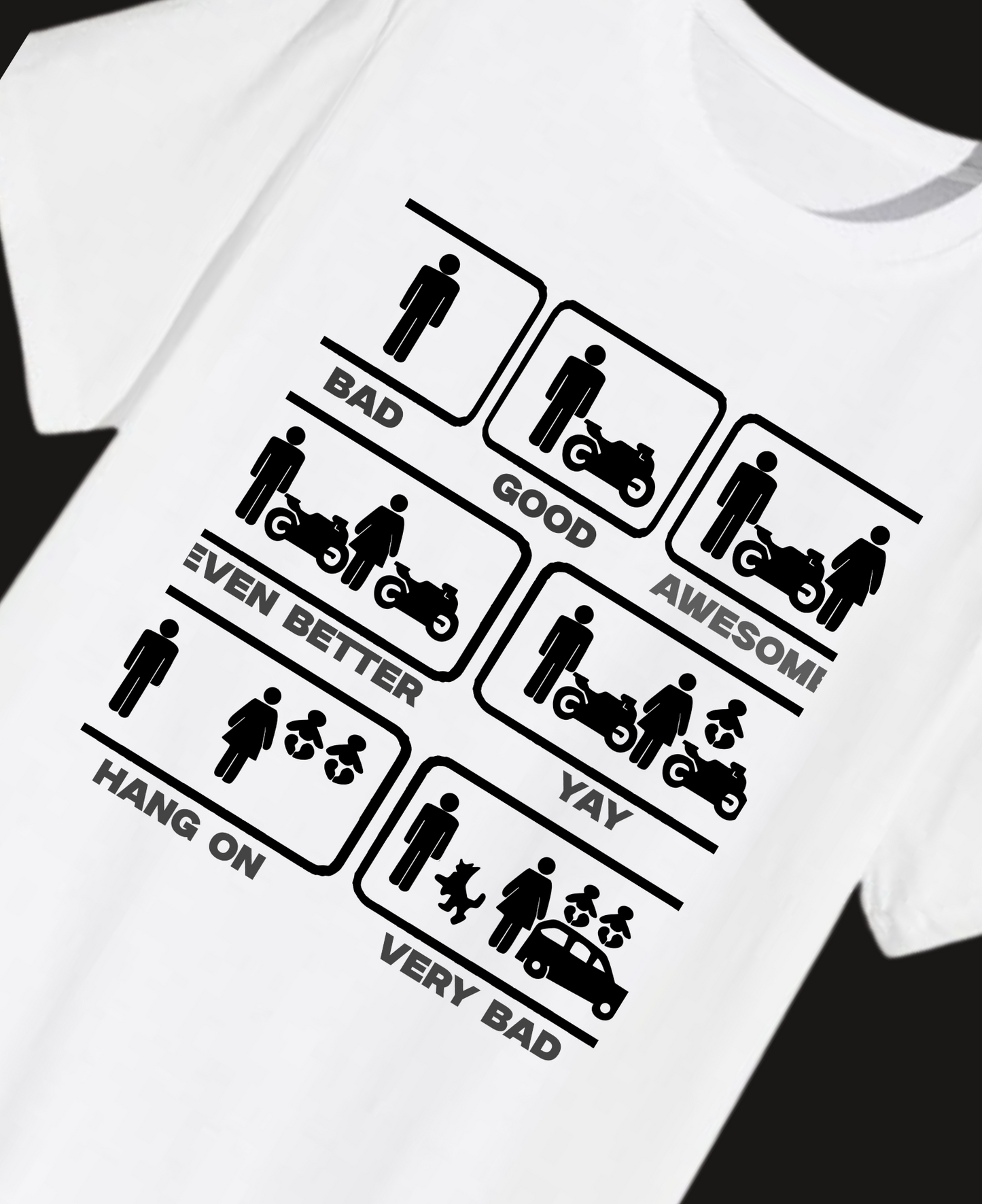 Biker Mood Meter - Premium T-shirt