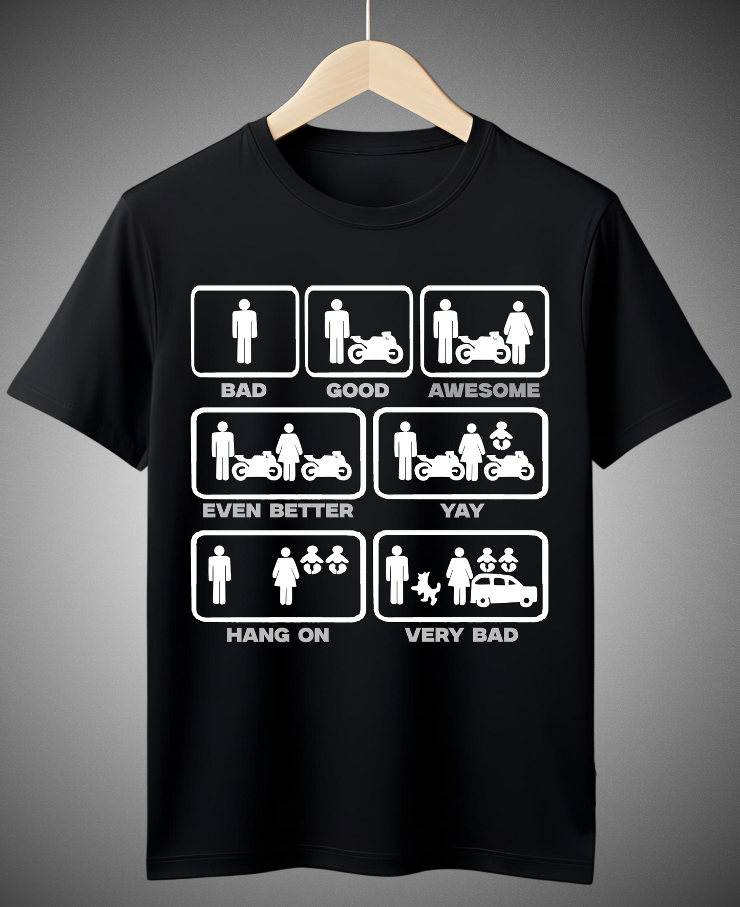 Biker Mood Meter - Premium T-shirt