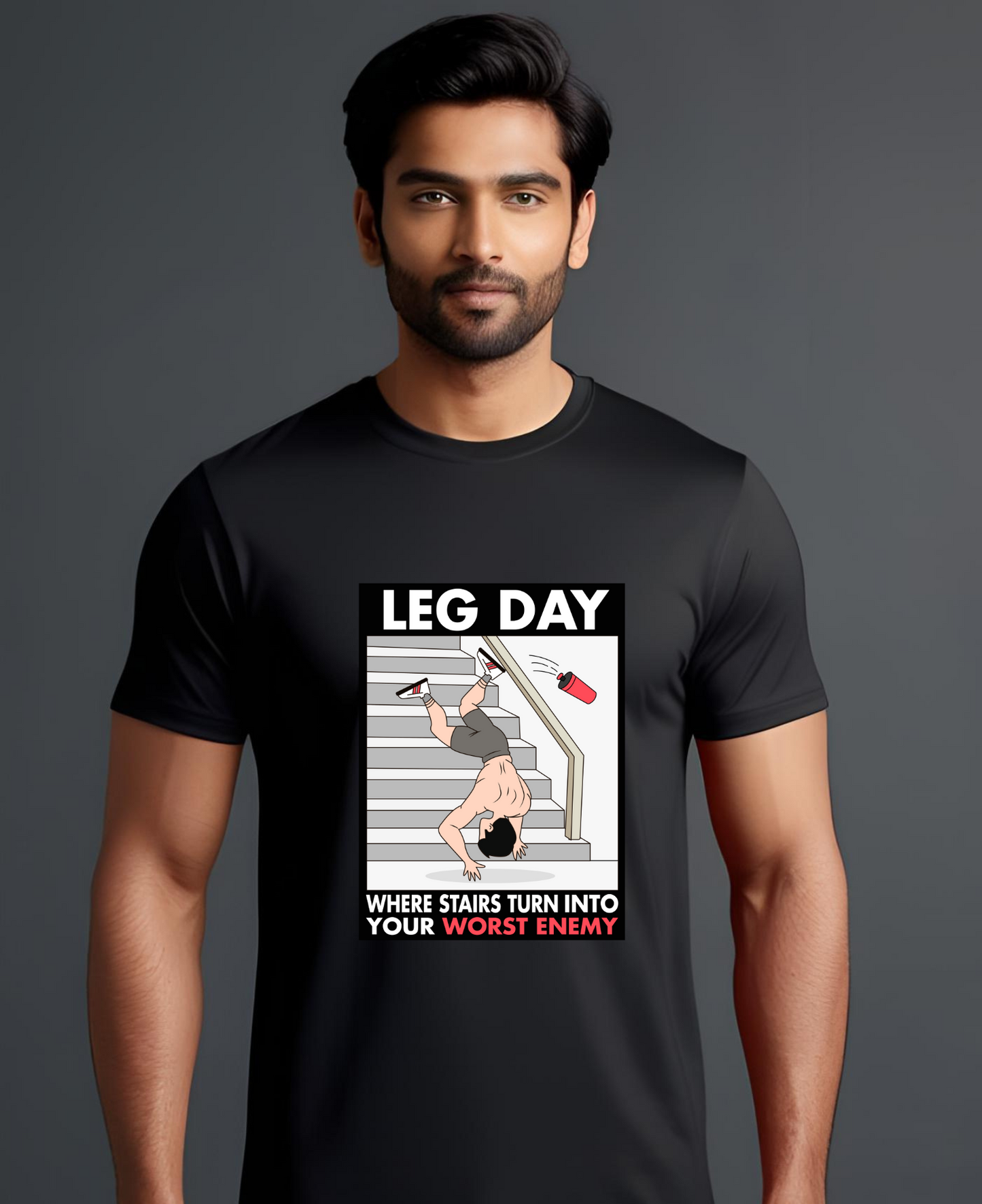 Leg Day Struggles  | Premium Unisex Round-Neck Tee