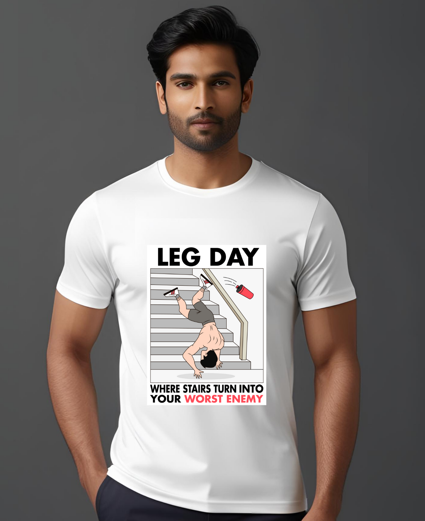 Leg Day Struggles  | Premium Unisex Round-Neck Tee