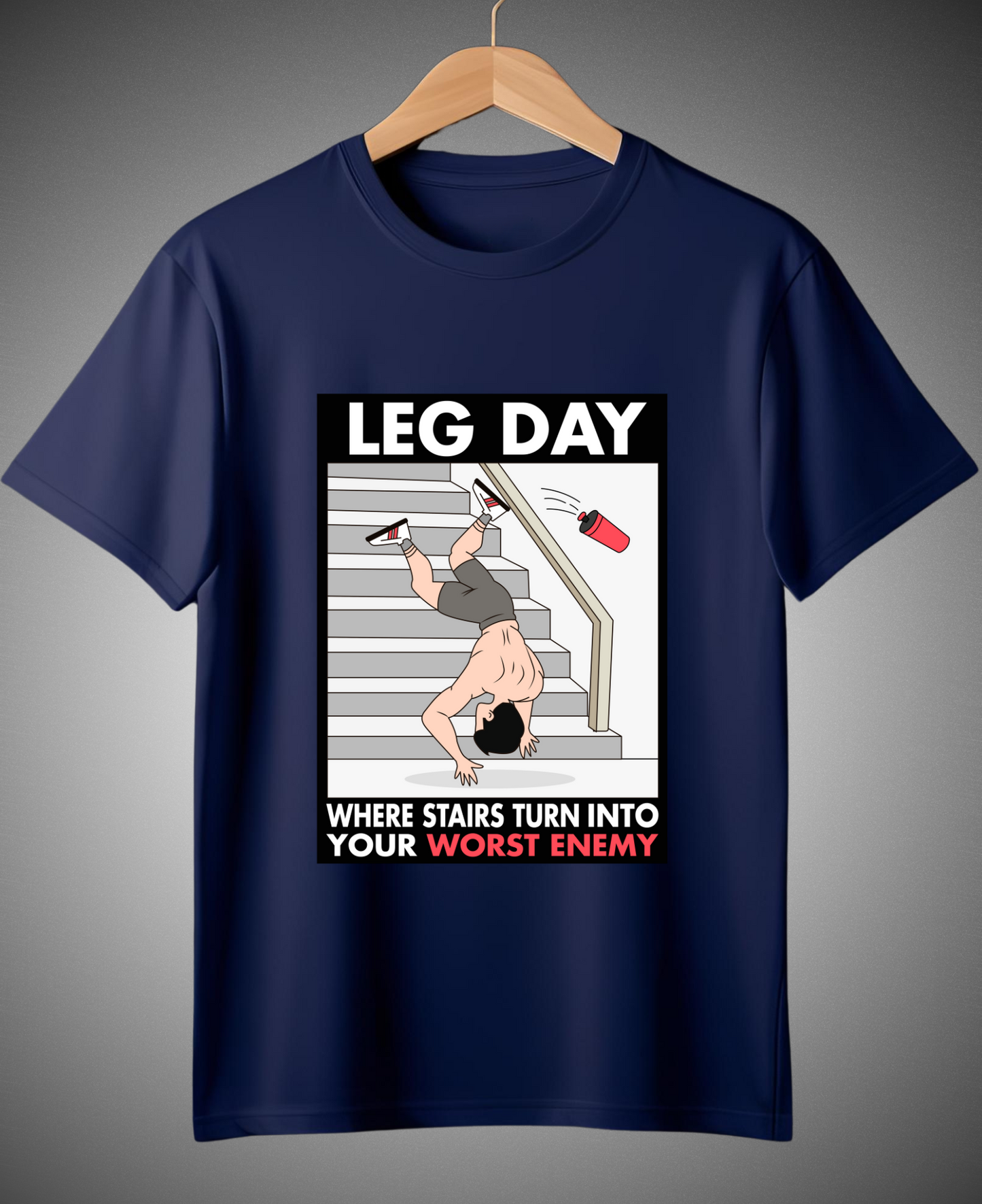 Leg Day Struggles  | Premium Unisex Round-Neck Tee