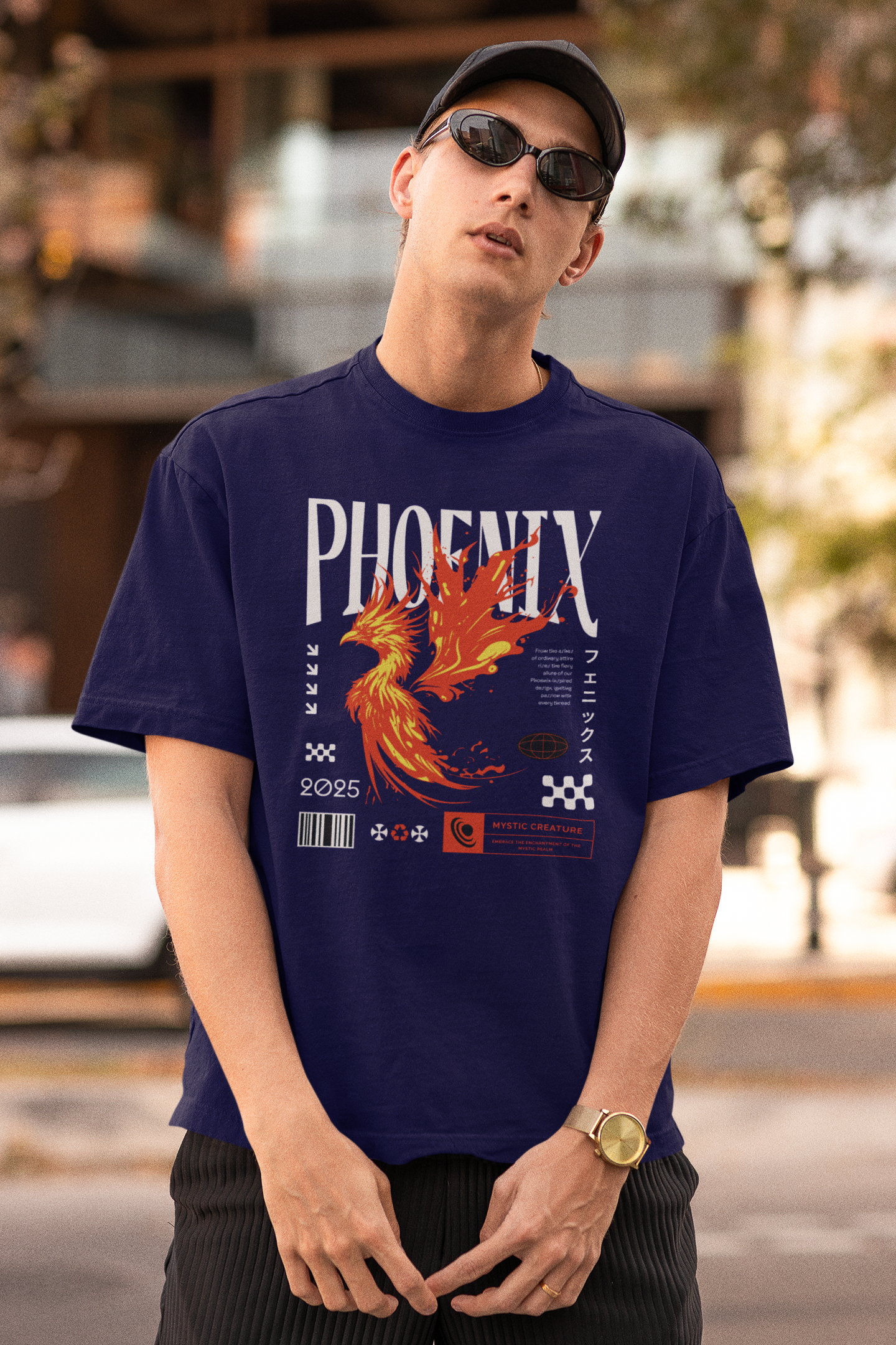 Flameborn Phoenix Unisex Oversize T-Shirt