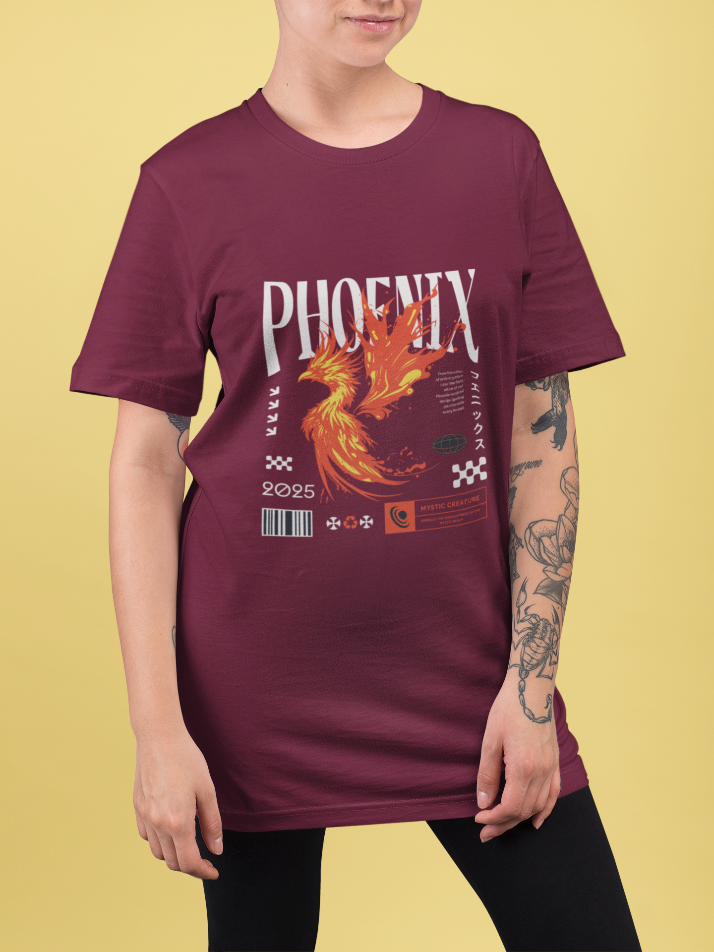 Flameborn Phoenix Unisex Oversize T-Shirt