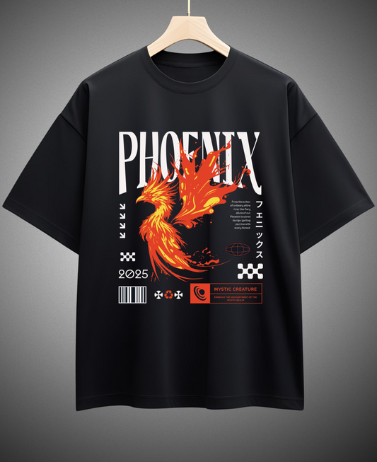 Flameborn Phoenix Unisex Oversize T-Shirt