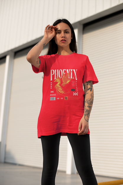 Flameborn Phoenix Unisex Oversize T-Shirt